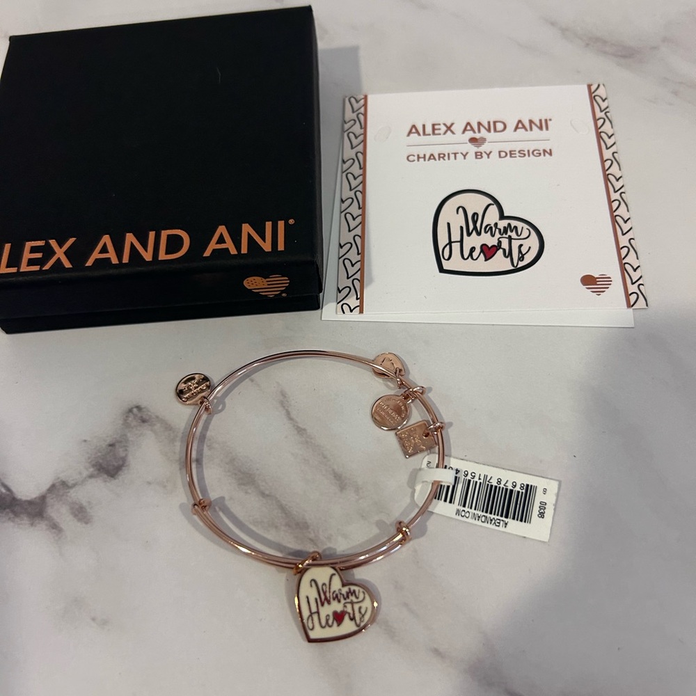 Alex and Ani Rose Gold 'Warm Hearts' Bracelet